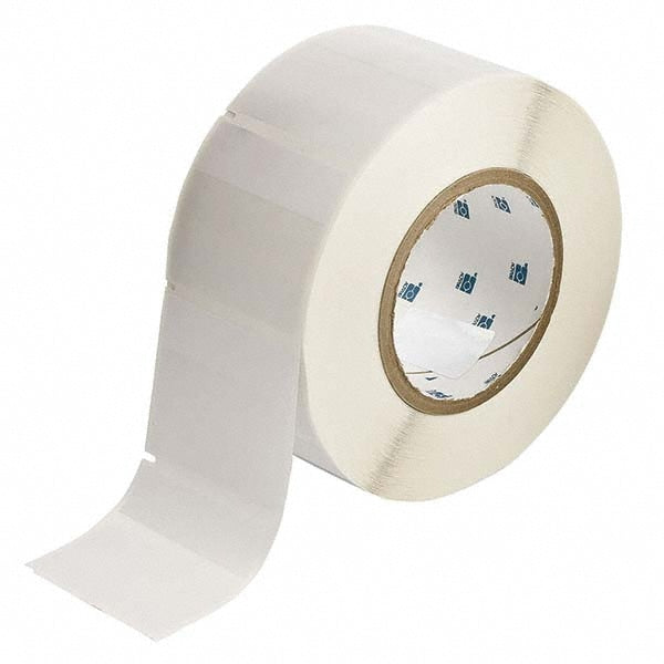 Label Maker Label: Clear & White, Vinyl, 1,000 per Roll