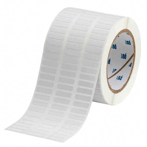 Label Maker Label: White, Polyvinylfluoride, 10,000 per Roll