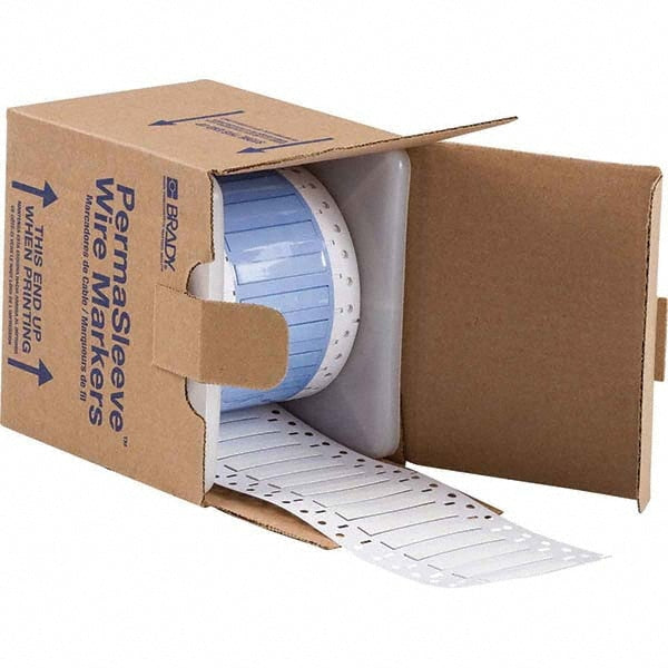 Label Maker Label: White, Polyolefin, 500 per Roll