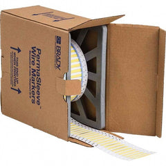 Label Maker Label: Yellow, Polyolefin, 2,500 per Roll