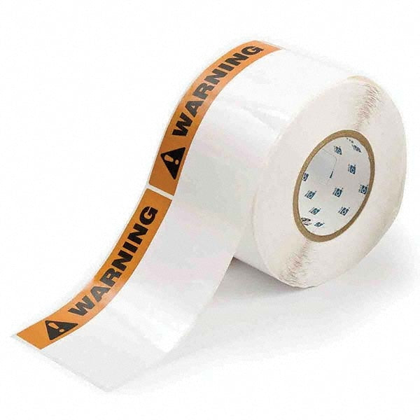 Label Maker Label: Black & Red on White, Polyester, 500 per Roll