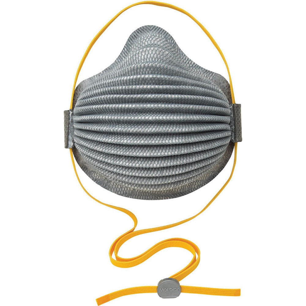 Disposable Pleated Mask, N95 Respirator & Particulate Respirator: Does Not Contain Nose Clip, Gray, Size Medium & Large