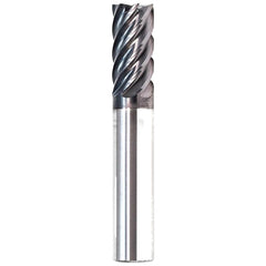 Corner Radius End Mill: 3/8" Dia, 5/8" LOC, 0.0300" Radius, 7 Flute, Solid Carbide