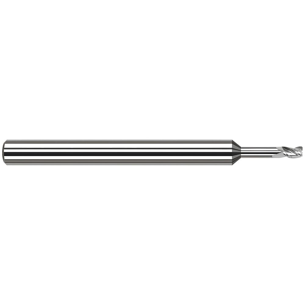 Corner Radius End Mill: 1/8" Dia, 3/16" LOC, 0.0050" Radius, 3 Flute, Solid Carbide