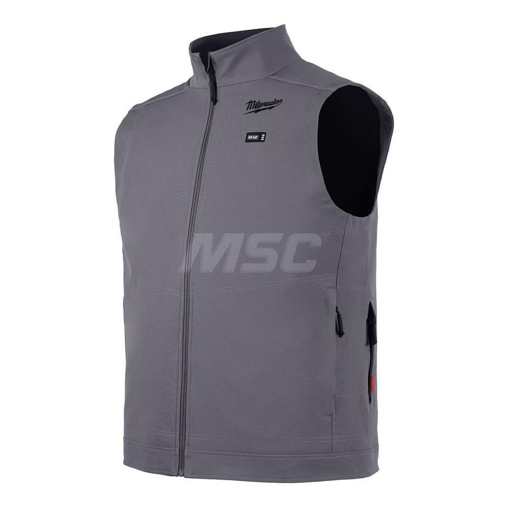 Work Vest: Size X-Large, Polyester, Zipper Closure