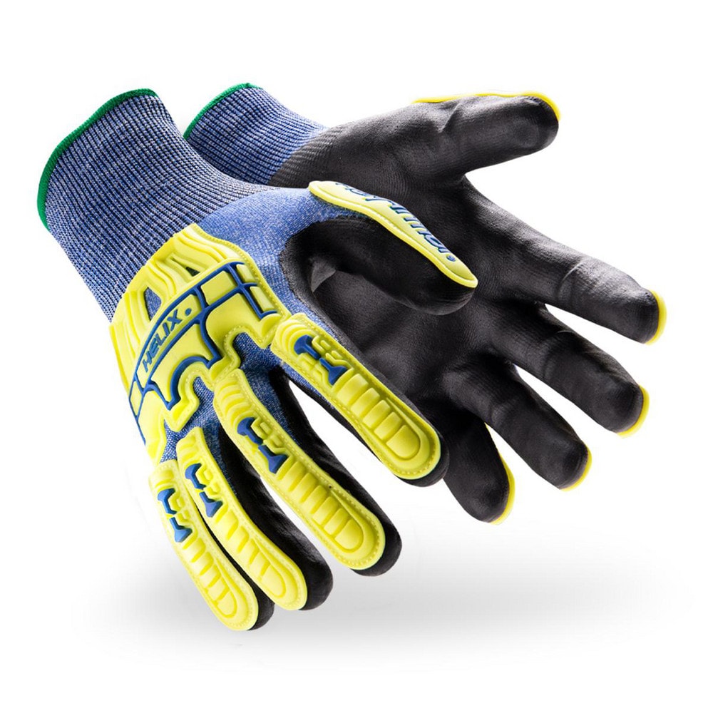 Cut, Puncture & Abrasion-Resistant Gloves: Helix Helix, Size 2X-Large, ANSI Cut A2, ANSI Puncture 3, Nitrile, HPPE Blend