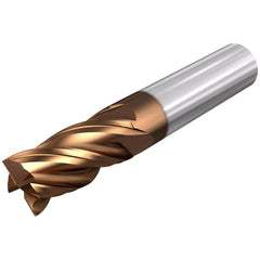 Corner Radius End Mill: 5/8" Dia, 1" LOC, 0.0600" Radius, 4 Flute, Solid Carbide