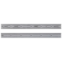 Steel Rules; Material: Steel; Length (Inch): 36; Graduation (Inch): 1/1001/641/321/10; Tip Style: Flat; Color: Silver; Flexibility: Rigid