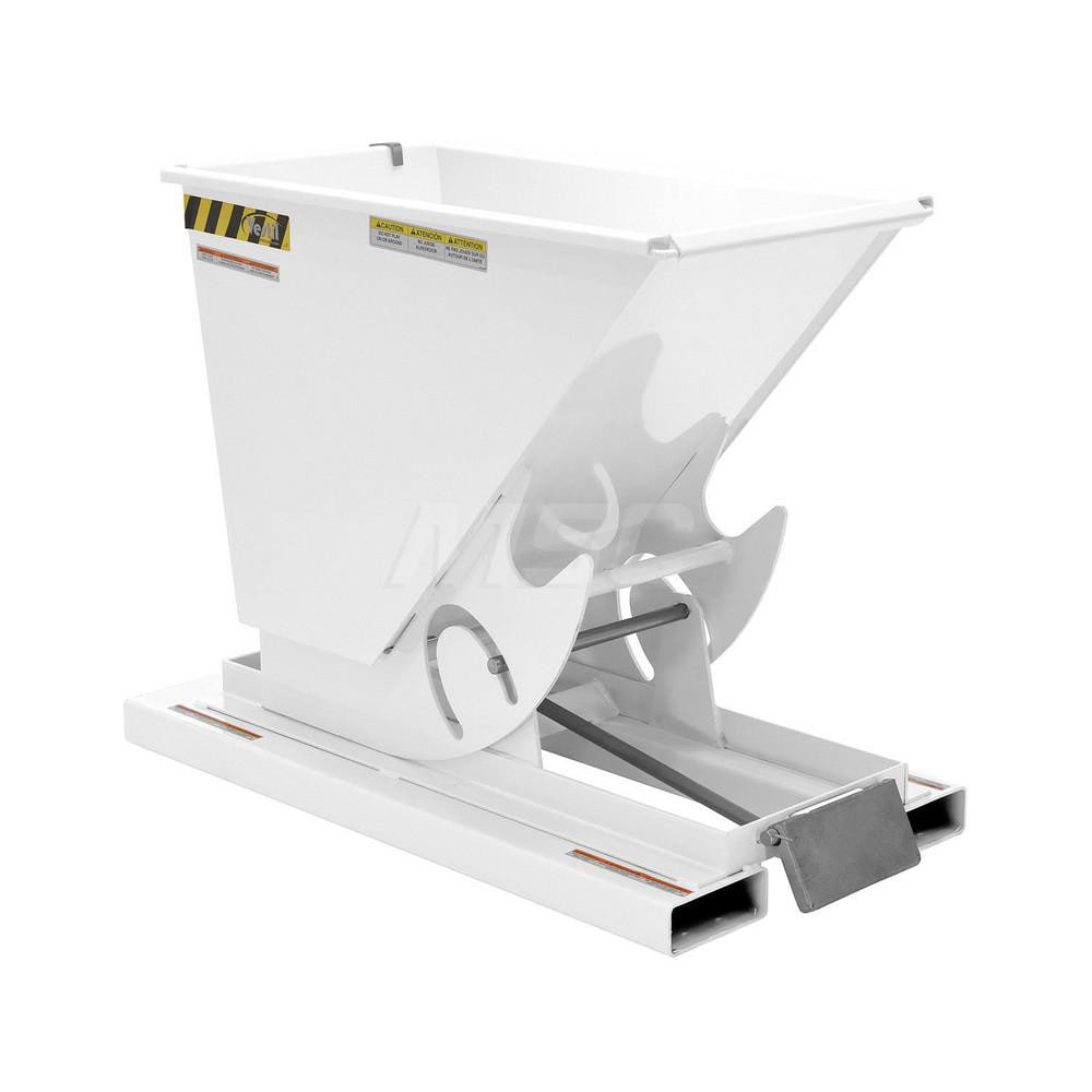 Stationary Tilt Hopper: 2,000 lb Capacity, 26" Wide, 51.88" Long, 38" High