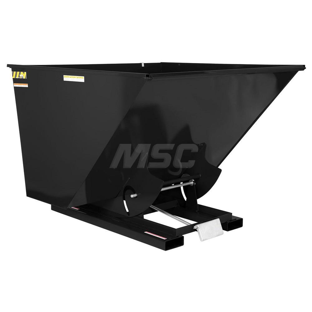 Stationary Tilt Hopper: 2,000 lb Capacity, 70" Wide, 68.38" Long, 51.75" High