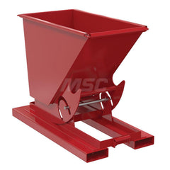 Stationary Tilt Hopper: 2,000 lb Capacity, 26" Wide, 53" Long, 39" High