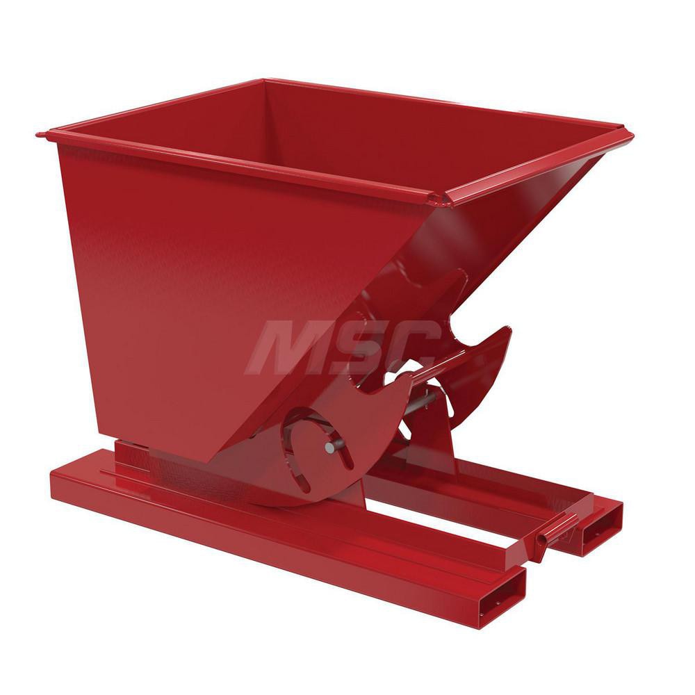 Stationary Tilt Hopper: 4,000 lb Capacity, 34" Wide, 53" Long, 39" High