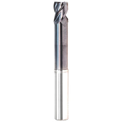 Corner Radius End Mill: 1/2" Dia, 5/8" LOC, 0.1200" Radius, 4 Flute, Solid Carbide