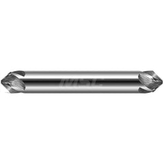 Chamfer Mill: 1/8" Dia, 1/8" Shank Dia, 45.00 deg, 5 Flute, Solid Carbide, Double End