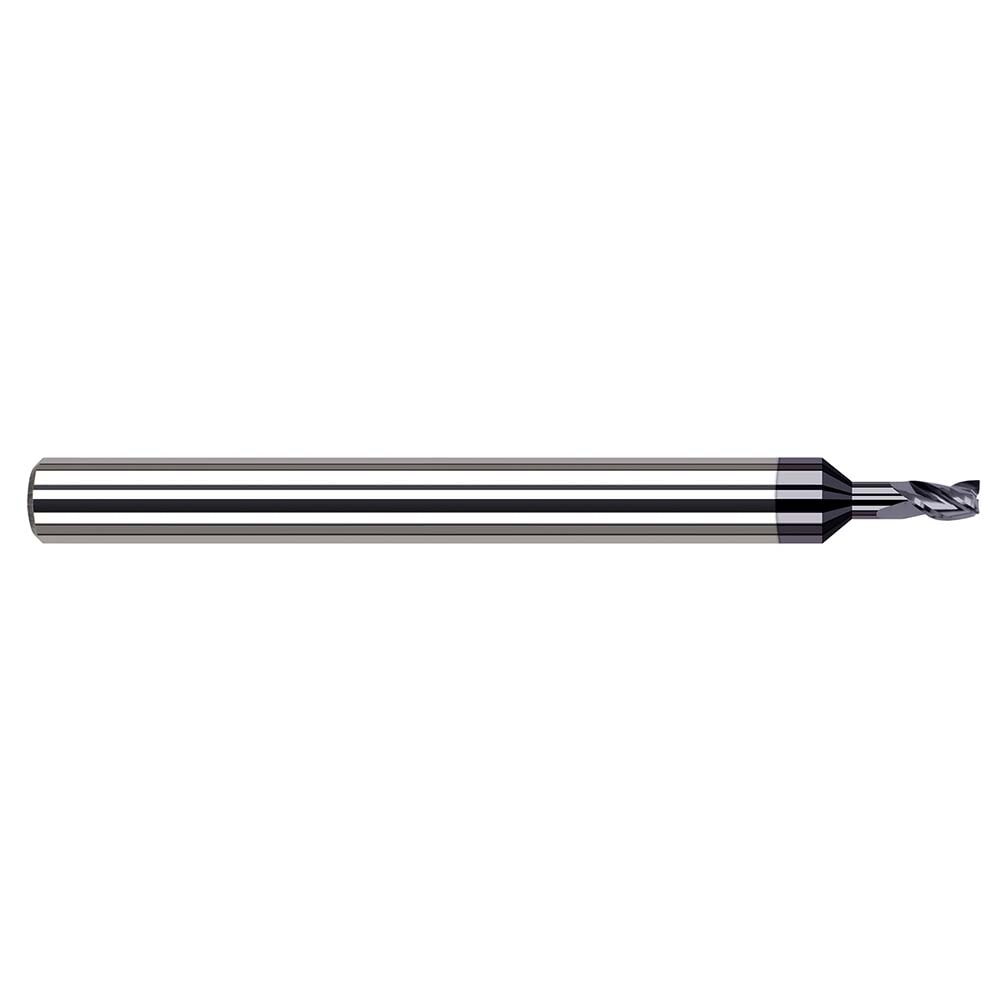 Square End Mill: 1/16" Dia, 3/32" LOC, 4 Flute, Solid Carbide