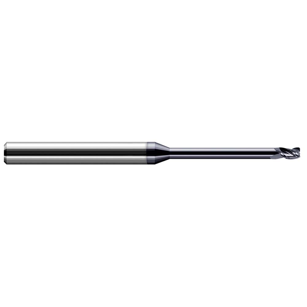 Corner Radius End Mill: 5/32" Dia, 15/64" LOC, 0.0300" Radius, 3 Flute, Solid Carbide