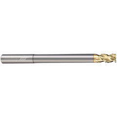 Corner Radius End Mill: 1/2" Dia, 5/8" LOC, 0.0900" Radius, 4 Flute, Solid Carbide