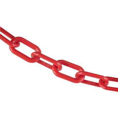 Barrier Rope & Chain; Type: Safety Chain; Snap End Material: Polyethylene, Plastic; Hook Fitting Material: Plastic; Color: Red; Link Type: Straight Link; Rope/ Chain Material: Polyethylene, Plastic