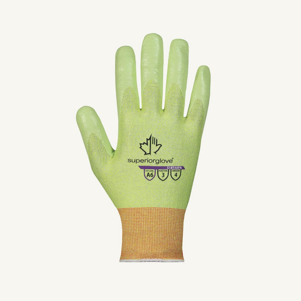 Cut, Puncture & Abrasion-Resistant Gloves: Superior Glove Works STACXPNRT, Size X-Large, ANSI Cut A7, ANSI Puncture 4, Micropore Nitrile, Engineered Yarn