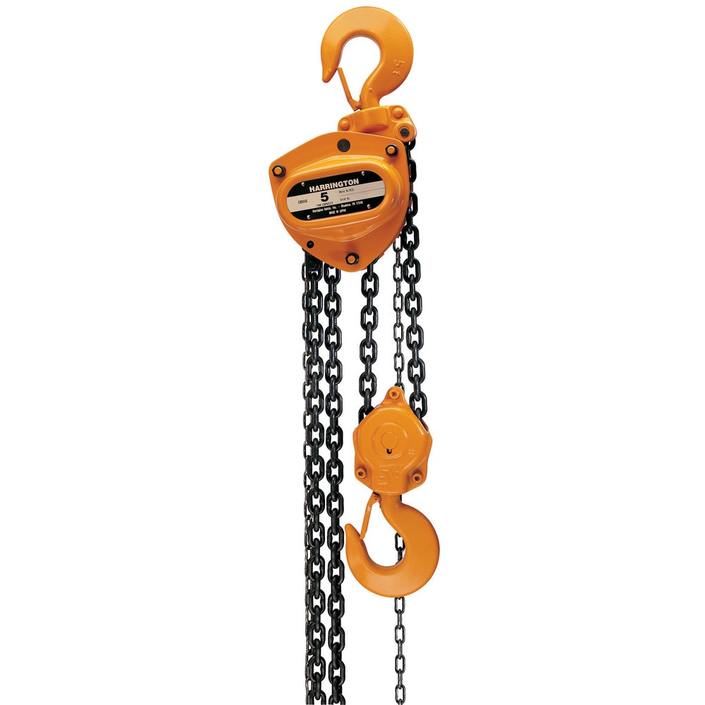 Manual Hand Chain Hoist: 10000 lb Capacity, 20' Max Lift