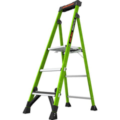 3 Step Fiberglass Foldable Step Ladder: Type IAA 375 lb Capacity 5' Height