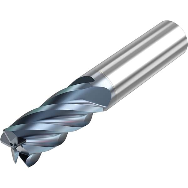 Corner Radius End Mill: 1/2" Dia, 1-1/4" LOC, 0.0300" Radius, 5 Flute, Solid Carbide