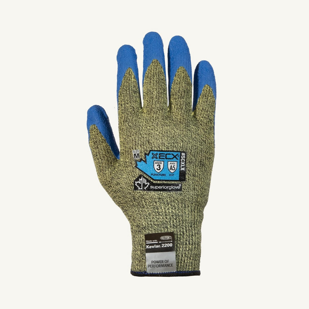 Cut, Puncture & Abrasion-Resistant Gloves: Superior Glove Works STAGBPU, Size Small, ANSI Cut A4, ANSI Puncture 4, Polyurethane, Engineered Yarn