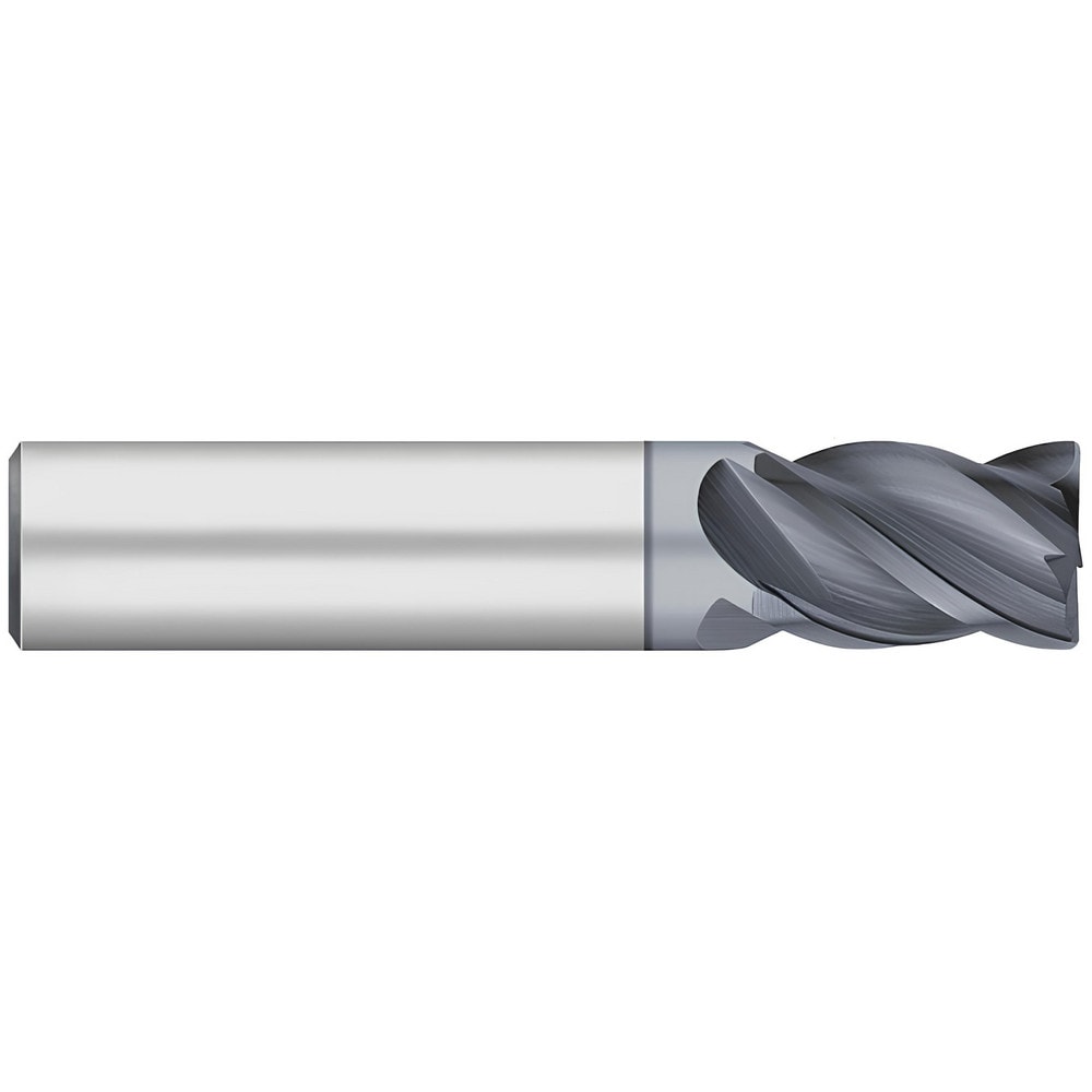 Corner Radius End Mill: 7/16" Dia, 5/8" LOC, 0.0300" Radius, 4 Flute, Solid Carbide