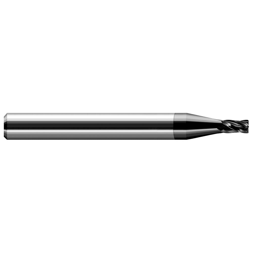 Corner Radius End Mill: 1/2" Dia, 1" LOC, 0.0500" Radius, 4 Flute, Solid Carbide