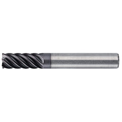 Square End Mill: 1/2" Dia, 1" LOC, 6 Flute, Solid Carbide