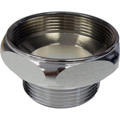 Drain Components; Type: Drain Reducer; Includes: Drain Reducer; Description: Reducer for Lever Drain Converts 2" NPS fitting on all waste drains to 1-1/2" NPS male. Nickel plated brass. Fits all twist and rotary waste drains.; Material: Stainless Steel