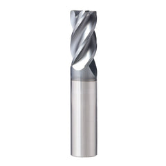 Roughing & Finishing End Mills; Mill Diameter (Fractional Inch): 1/8; Number Of Flutes: 4; End Mill Material: Solid Carbide; Length of Cut (Inch): 1/4; Coating/Finish: AlCrN