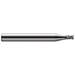 Corner Radius End Mill: 3/64" Dia, 1.80 mm LOC, 0.0050" Radius, 3 Flute, Solid Carbide