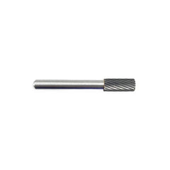 Abrasive Bur: SA-3MM, 3/8" Cut Dia, Cylinder with Flat End, Single Cut