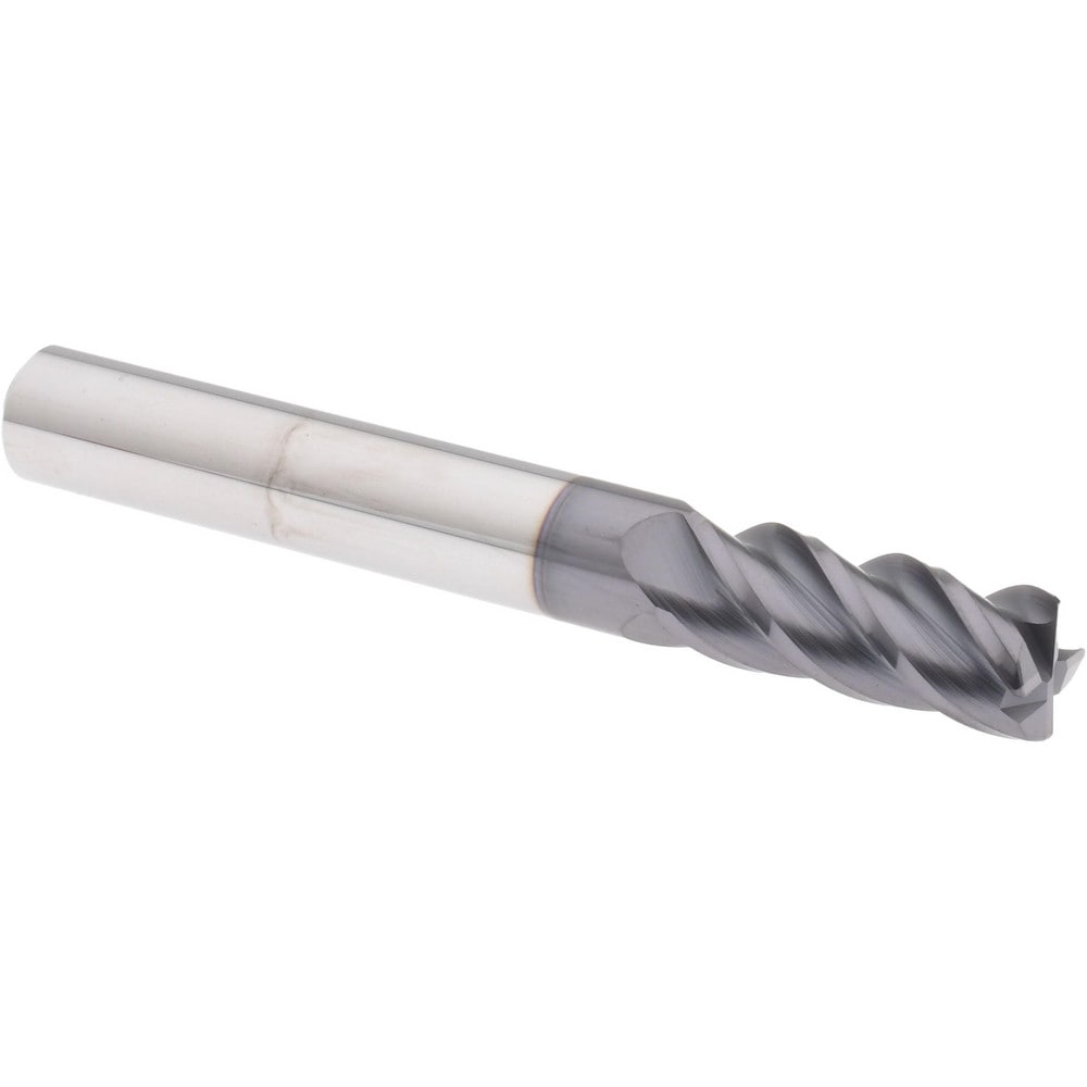 Corner Radius End Mill: 5/16" Dia, 3/4" LOC, 0.0200" Radius, 4 Flute, Solid Carbide