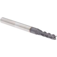 Square End Mill: 5/32" Dia, 1/2" LOC, 4 Flute, Solid Carbide