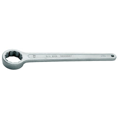 Flat Ring Box End Wrench: 6 Point, Single End