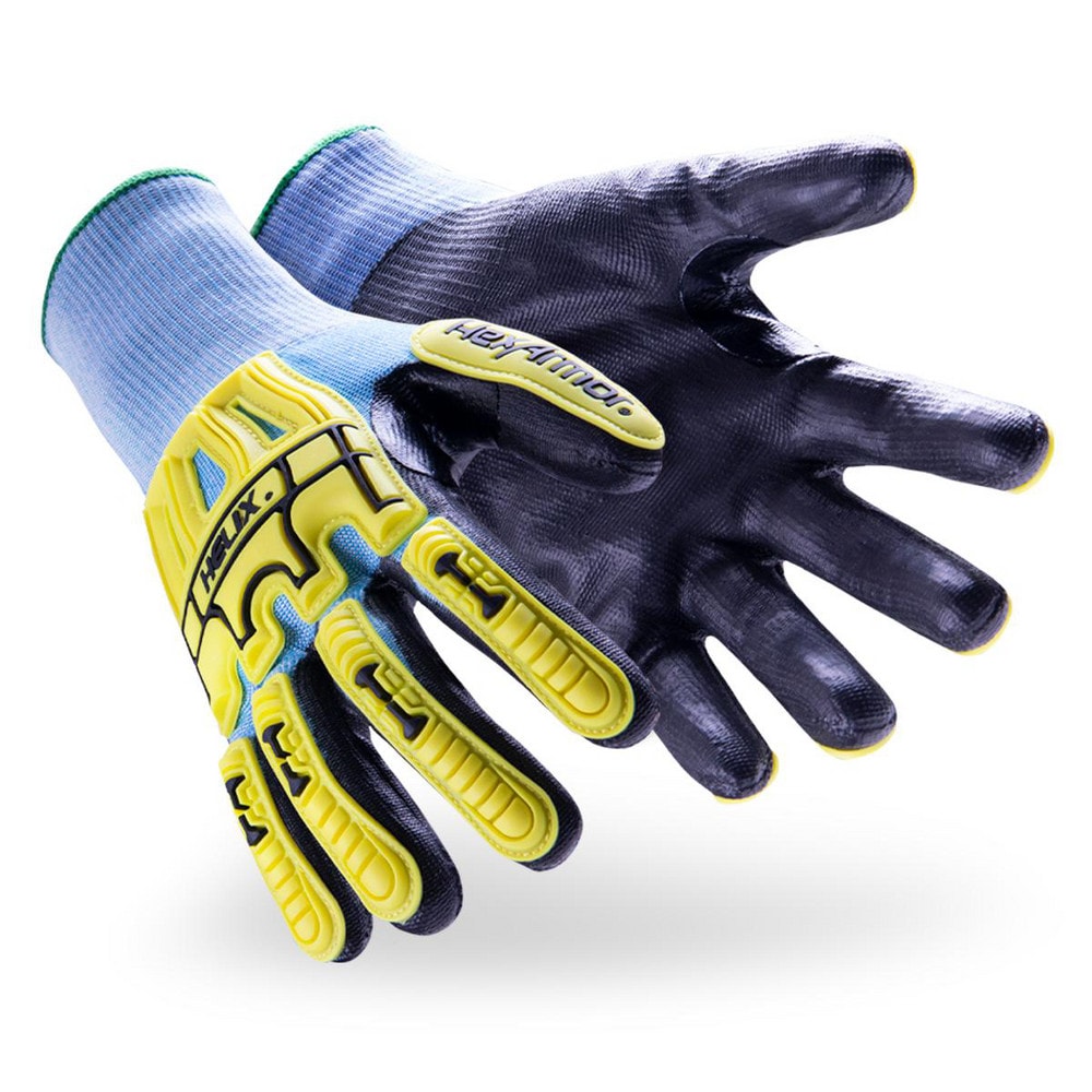 Cut, Puncture & Abrasion-Resistant Gloves: Helix Helix, Size X-Small, ANSI Cut A5, ANSI Puncture 4, Polyurethane, HPPE Blend