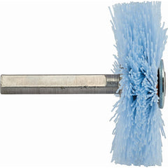 Wheel Brush: 2-1/2" Wheel Dia, 1" Face Width, 0.0280" Wire Dia,  Crimped