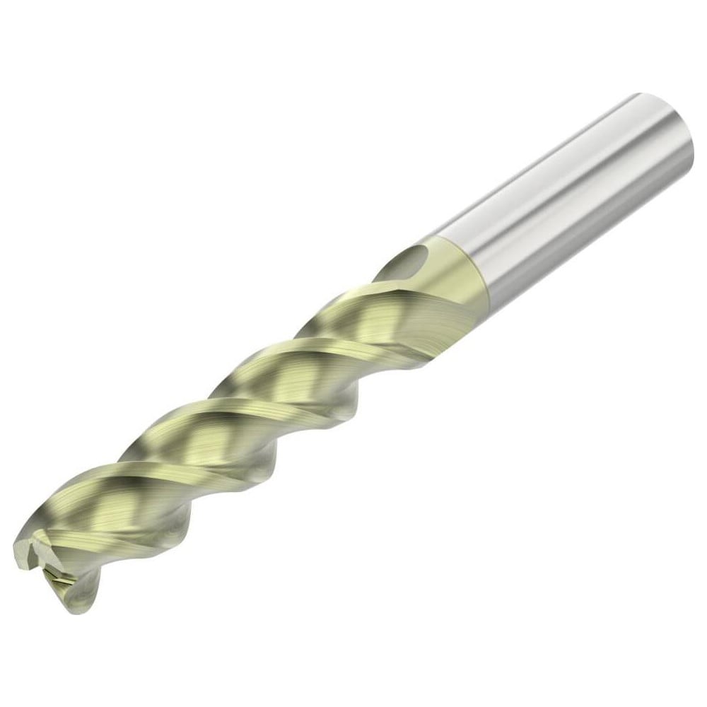 Corner Radius End Mill: 1/2" Dia, 2" LOC, 0.0600" Radius, 3 Flute, Solid Carbide