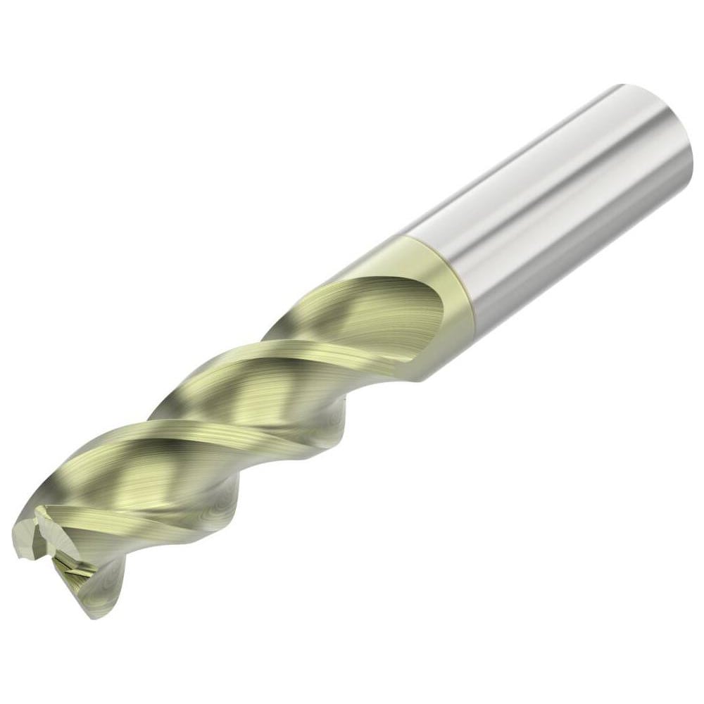 Corner Radius End Mill: 1/2" Dia, 1-1/4" LOC, 0.0300" Radius, 3 Flute, Solid Carbide