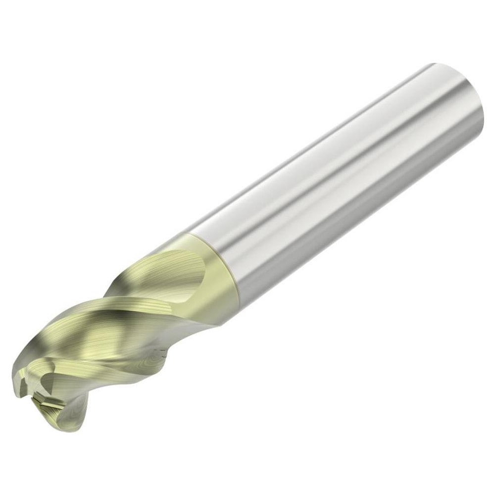 Corner Radius End Mill: 1/2" Dia, 5/8" LOC, 0.1250" Radius, 3 Flute, Solid Carbide