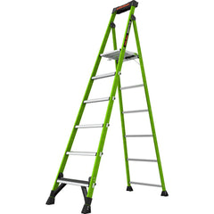 6 Step Fiberglass Foldable Step Ladder: Type IAA 375 lb Capacity 8' Height