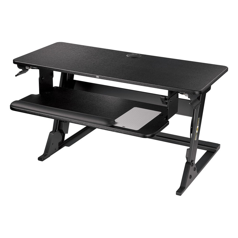 Office Desks; Desk Type: Sit/Stand; Type: Stand Up; Color: Black; Top Material: MDF; Center Drawer: No