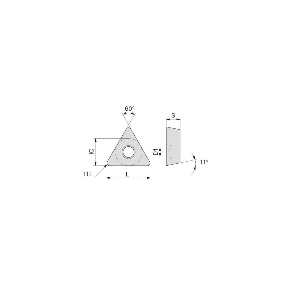 Boring Inserts; Insert Style: TPGT; Insert Size Code: 5.521; Insert Material: Carbide; Material Grade: M20, M30, P30, P20; Manufacturer Grade: SH725; Inscribed Circle (Inch): 11/64