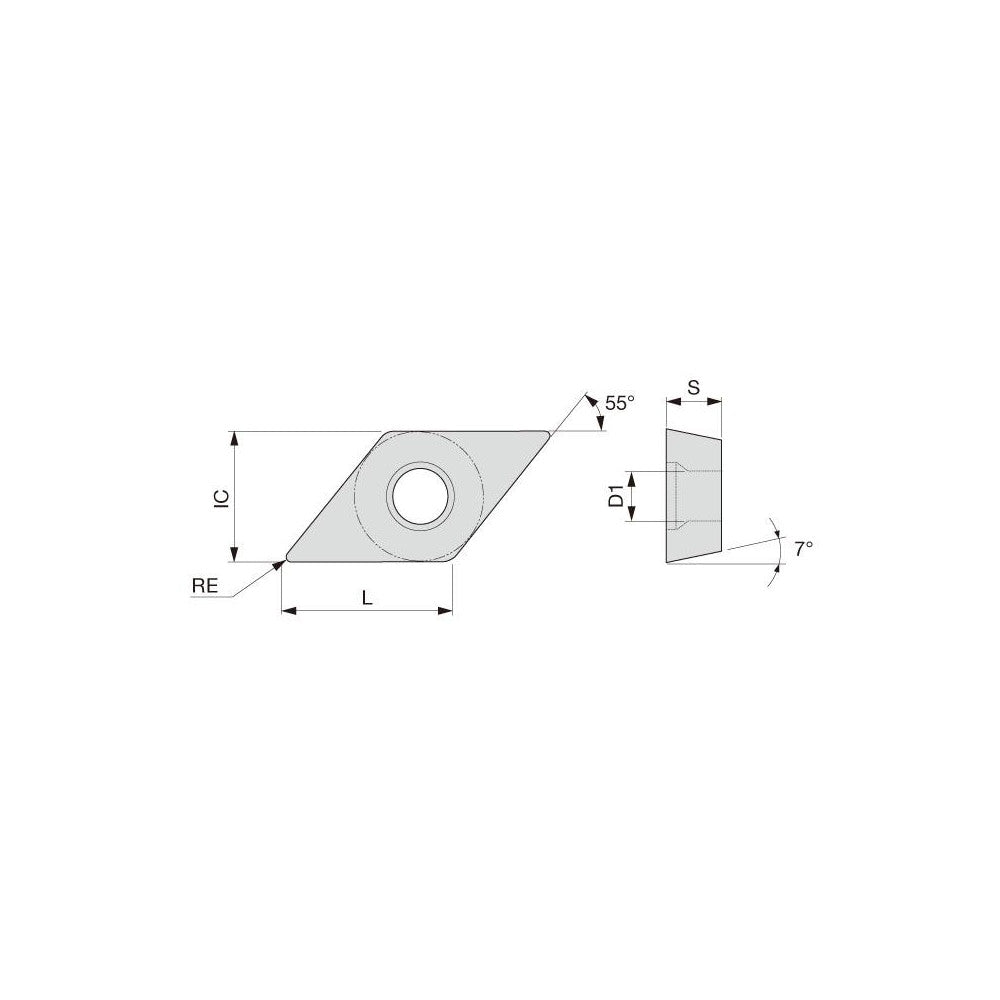 Turning Insert: DCMT21.50.5PS GH730, Carbide