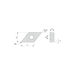 Turning Insert: DCMT21.51PS T6130, Carbide