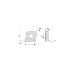 Boring Inserts; Insert Style: CCGT; Insert Size Code: 4.51.80; Insert Material: Carbide; Material Grade: K10, N10, M10, P10; Manufacturer Grade: TH10; Inscribed Circle (Inch): 9/64