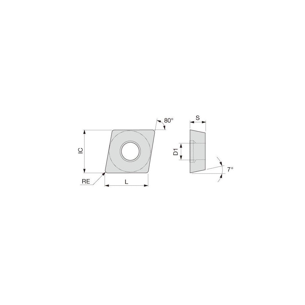 Boring Inserts; Insert Style: CCGT; Insert Size Code: 4.51.80.5; Insert Material: Carbide; Material Grade: K10, N10, M10, P10; Manufacturer Grade: TH10; Inscribed Circle (Inch): 9/64