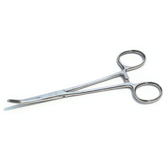 Scissors, Forceps & Tweezers; Product Type: Forceps; Overall Length: 5.50; Blade Material: Stainless Steel; Handle Material: Stainless Steel; Tip Shape: Round; Blade Style: Curved; Disposable: No